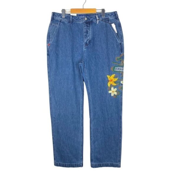 Scotch & Soda The Verve Straight Leg Relaxed Utility Fit embroidered Jeans 36 32 - Picture 3 of 16